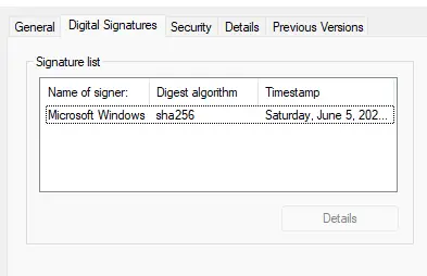 Microsoft Compatibility Telemetry (compattelrunner.exe) digital signature