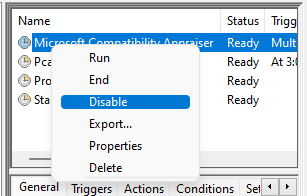 Disable Microsoft Compatibility Appraiser