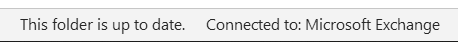 Outlook connected to Microsoft Exchange server.