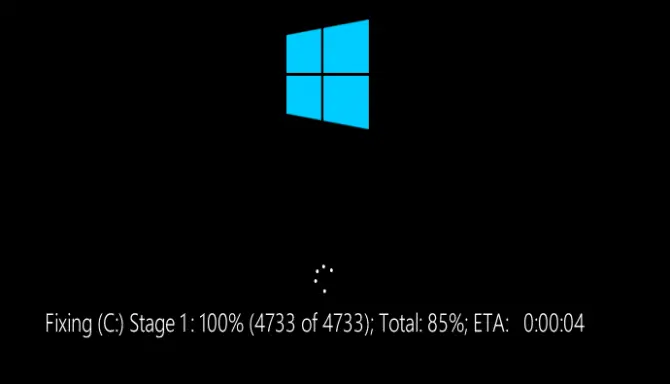 Fixing C Stage 1 message during Windows startup