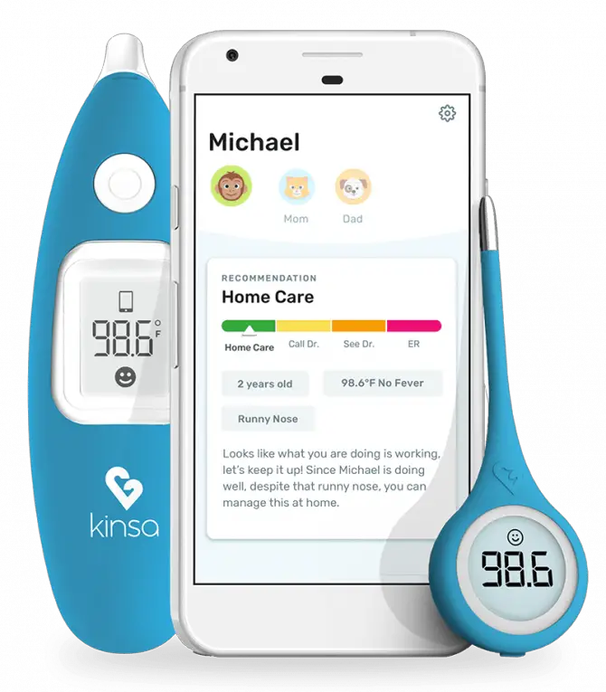 Kinsa Health thermometer accessory and smartphone app to take body temperature