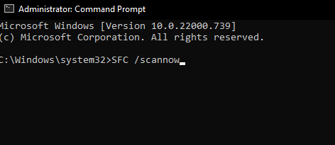 Run sfc /scannow to fix err_connection_aborted