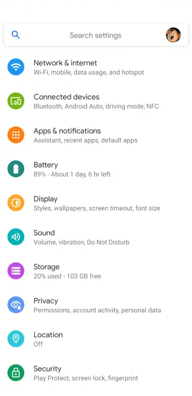 android settings - internet and network connections
