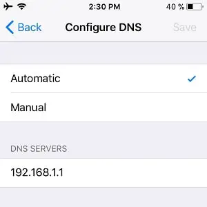 configure DNS - automatic