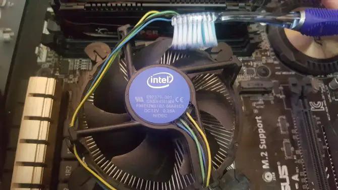 using toothbrush to clean CPU fan