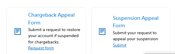 PlayStation chargeback appeal or suspension appeal