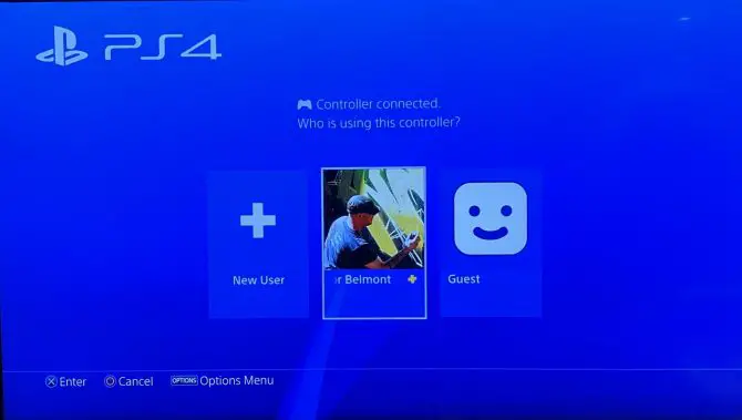 create a new user in PS4
