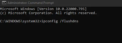 how to flush DNS command prompt