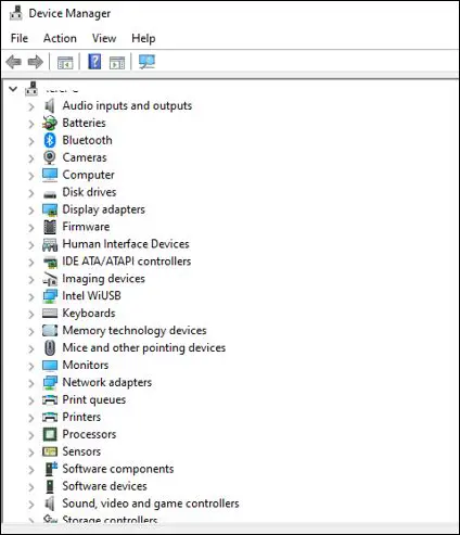 device management menu