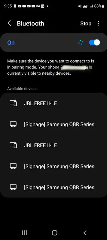 list of available bluetooth devices