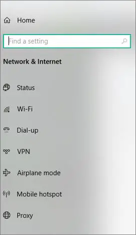 select network & internet