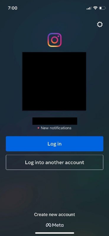 click login to another account
