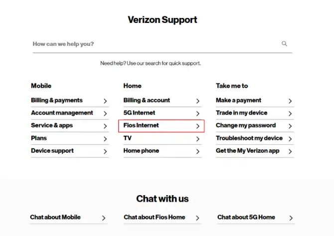 contact customer support to help solve the Verizon Fios router blinking white light