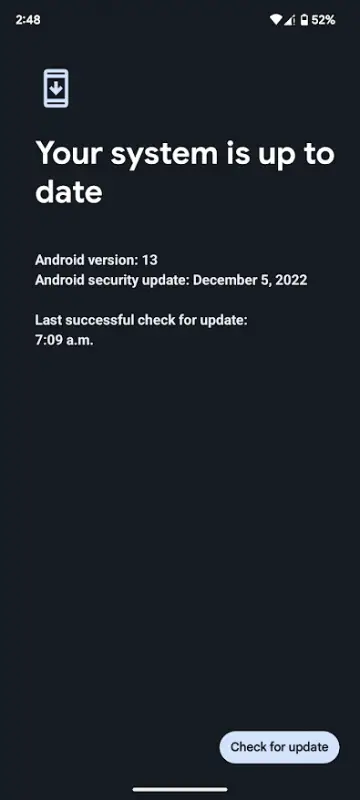 updated Android OS