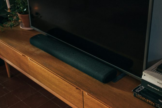 LG soundbar connected to TV