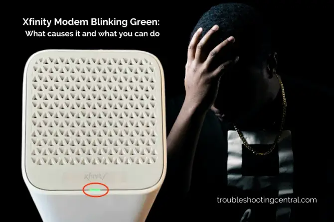 Xfinity modem blinking green - featured image