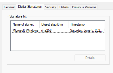 Verify the Digital Signature of the MoUSO Core Worker Process